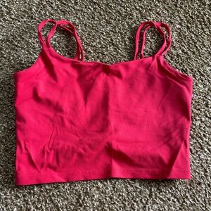 Halara Twist Back Crop Top in Berry - S